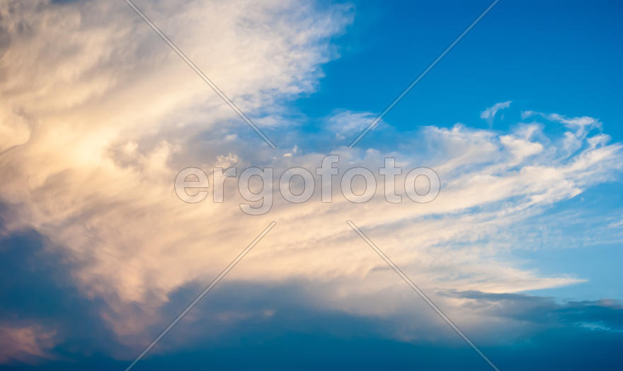 Blue sky and various cloud formations
