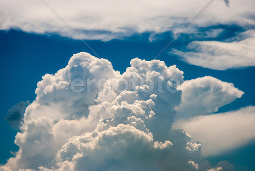 Blue sky and various cloud formations