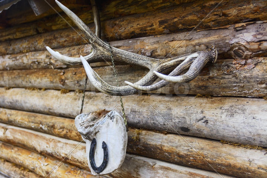 Деревянный частный дом, построенный на берегу озера