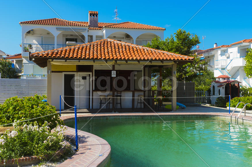 Urban landscape. The small seaside town.Shelter for the leisure traveler.