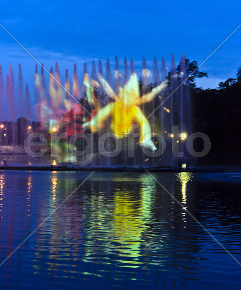 The biggest in Europe a svetomuzykalny fountain. Fountain height — more than 60 meters, face-to-face