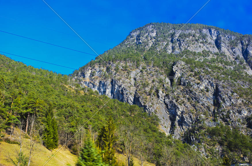 The mountains and valleys. Sky and clouds in the mountains