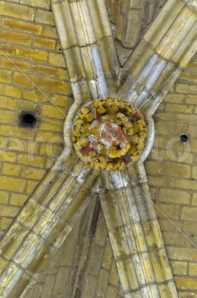 The interior of the church. The mosaics and frescoes, architectural decoration of marble, mosaic and