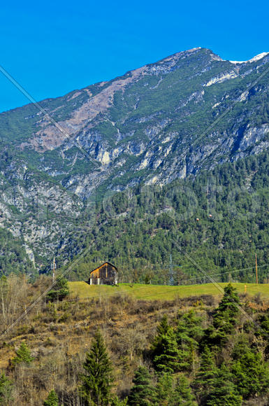 The mountains and valleys. Sky and clouds in the mountains