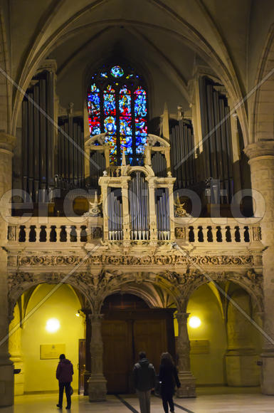 The interior of the church. The mosaics and frescoes, architectural decoration of marble, mosaic and