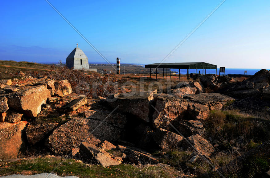 Memory of the lost soldiers in days of the Second World War. 35 coastal battery of defenders