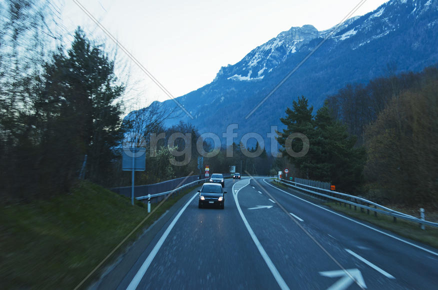The mountains and valleys. Sky and clouds in the mountains