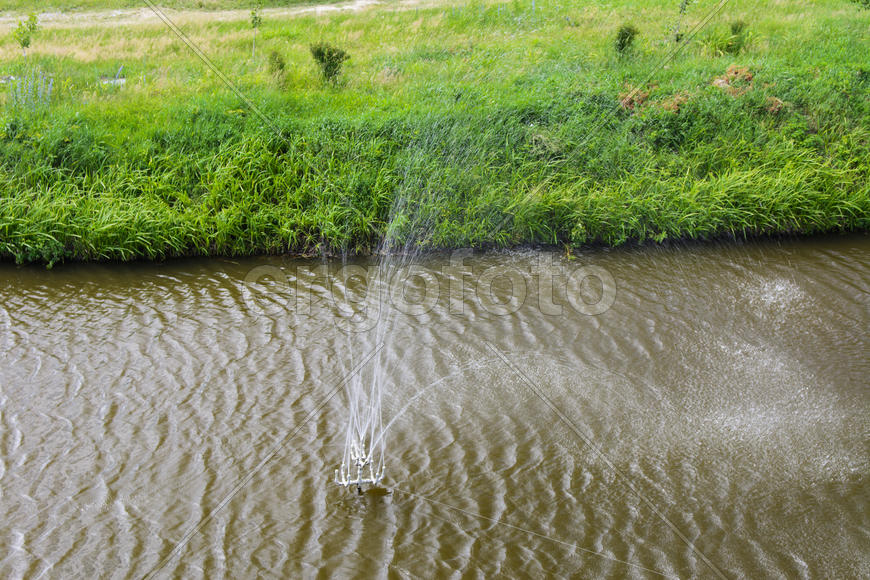 Monastery of Our Lady of Kazan. The fountain on the lake.