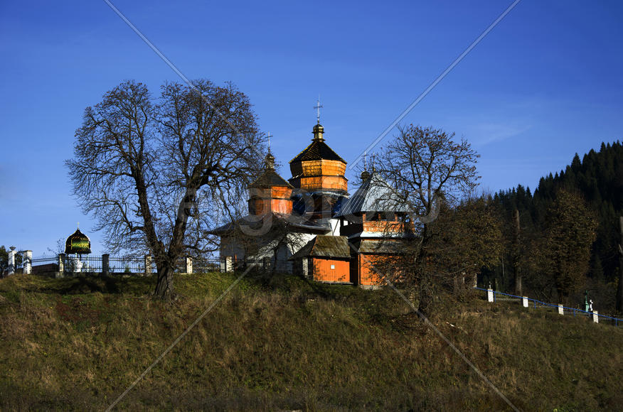 Rural churchlet on a hillock. A peal