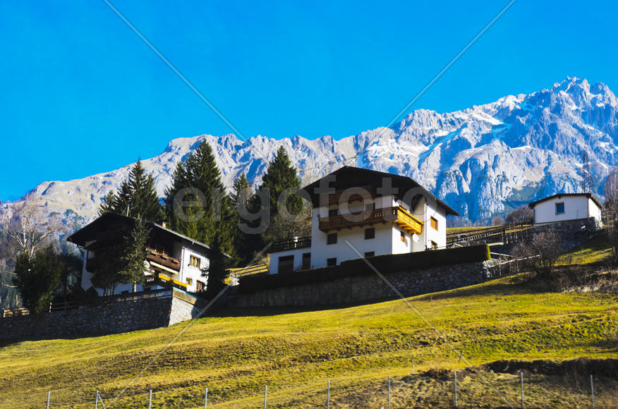 The mountains and valleys. Sky and clouds in the mountains
