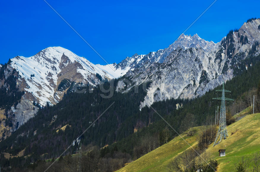 The mountains and valleys. Sky and clouds in the mountains