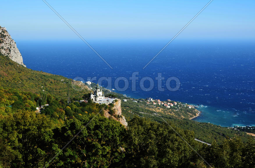 Highly over Forosom on a red rock at height of 427 m above sea level there is a Revival church