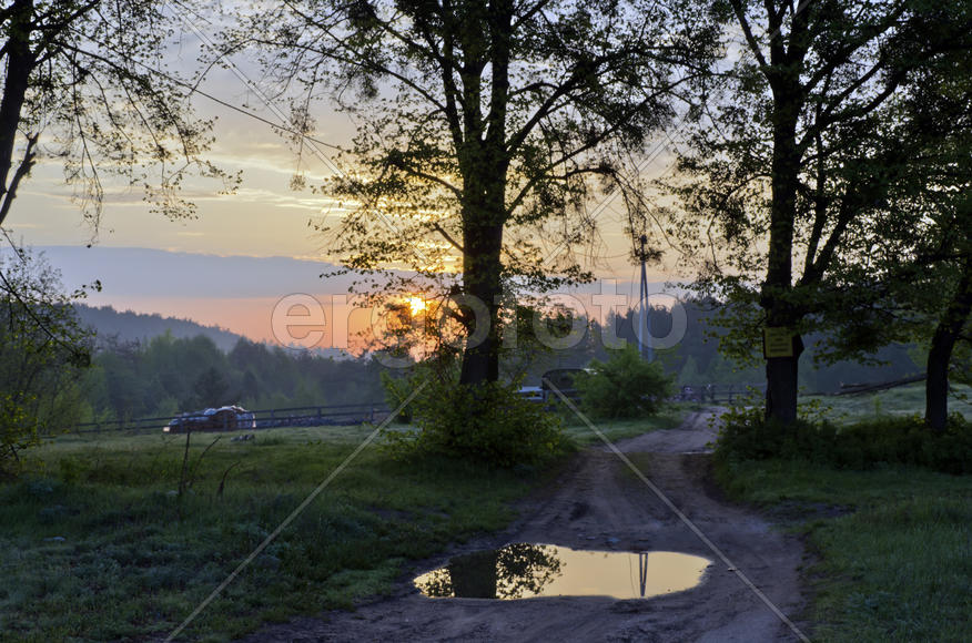 The genial morning sunshine in Ukraine