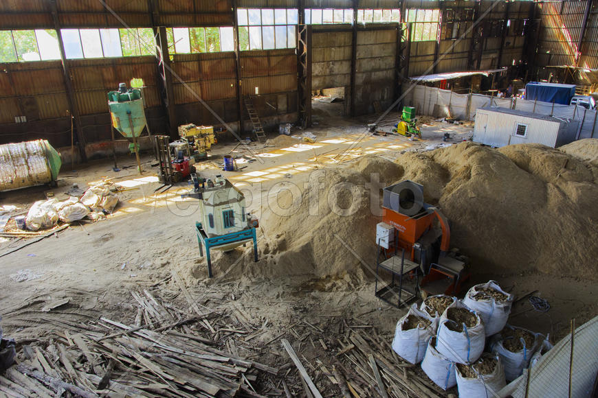 Old ruined and abandoned factory in the industrial zone