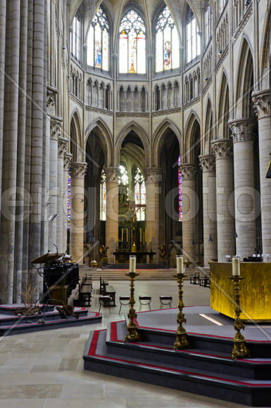 The interior of the church. The mosaics and frescoes, architectural decoration of marble, mosaic and