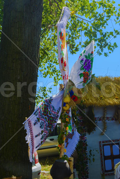Skilled handicrafts. Fruits and vegetables at the fair