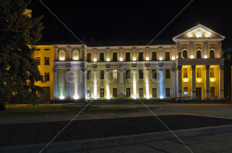 The business part of the city at night