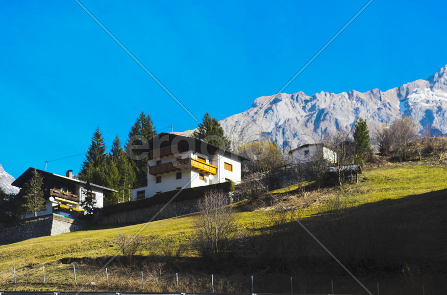 The mountains and valleys. Sky and clouds in the mountains