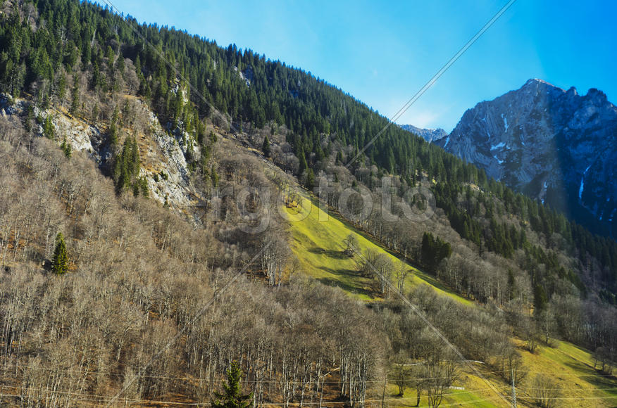The mountains and valleys. Sky and clouds in the mountains