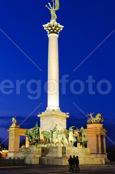 Night Arch. Architectural element, curved ceiling. The vaulted structure, creates a lateral thrust
