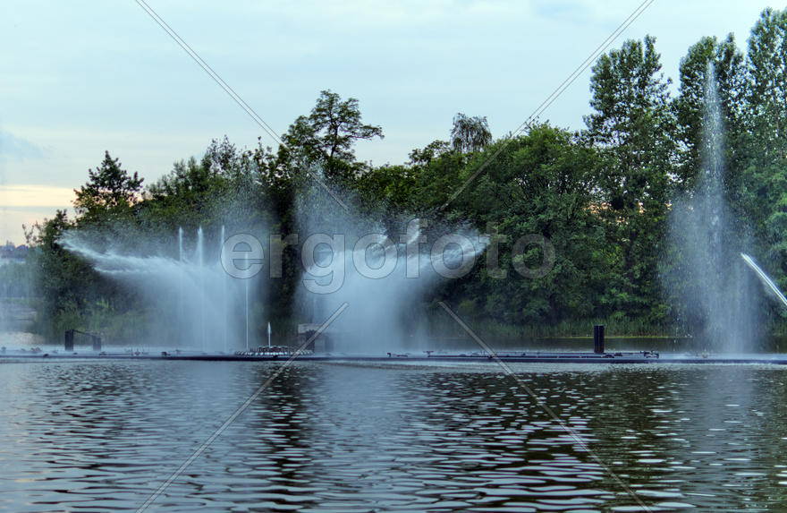 The biggest in Europe a svetomuzykalny fountain. Fountain height — more than 60 meters, face-to-face