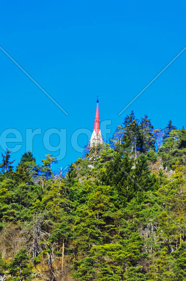 The mountains and valleys. Sky and clouds in the mountains