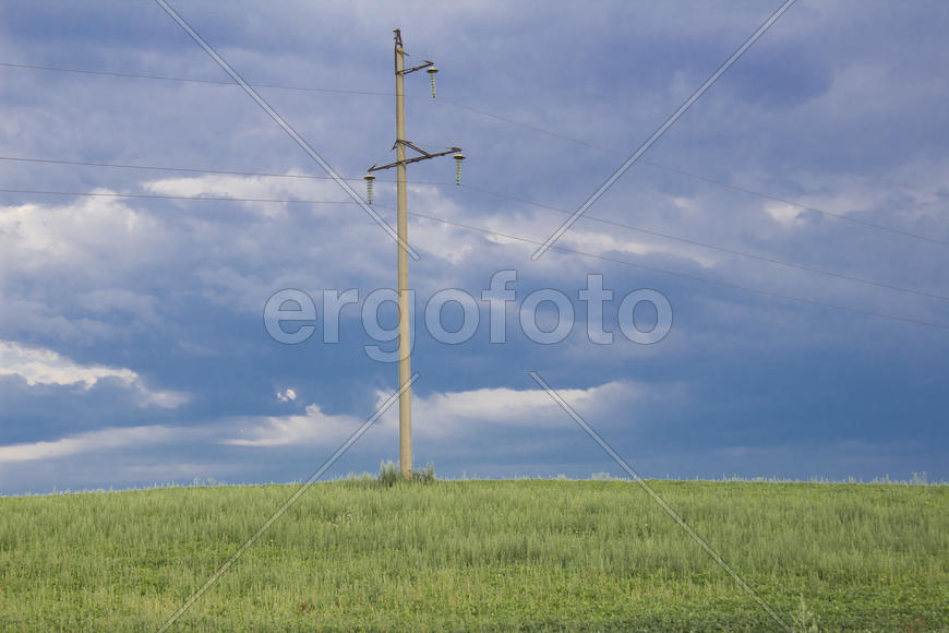 The post the high line on a blue background