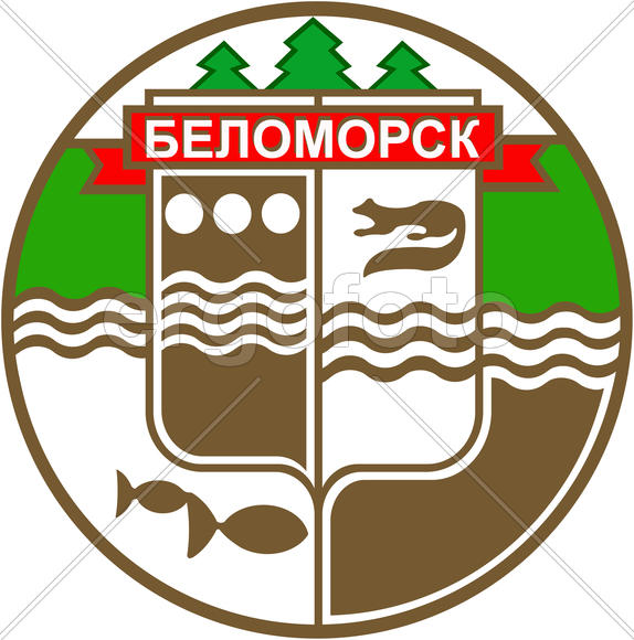 Герб города Беломорска (Belomorsk). Республика Карелия