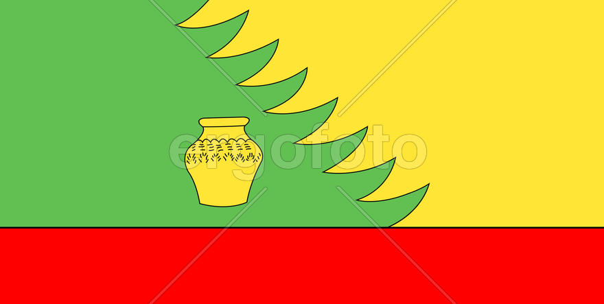 Флаг городского поселка Краснополье (Krasnopolye). Беларусь