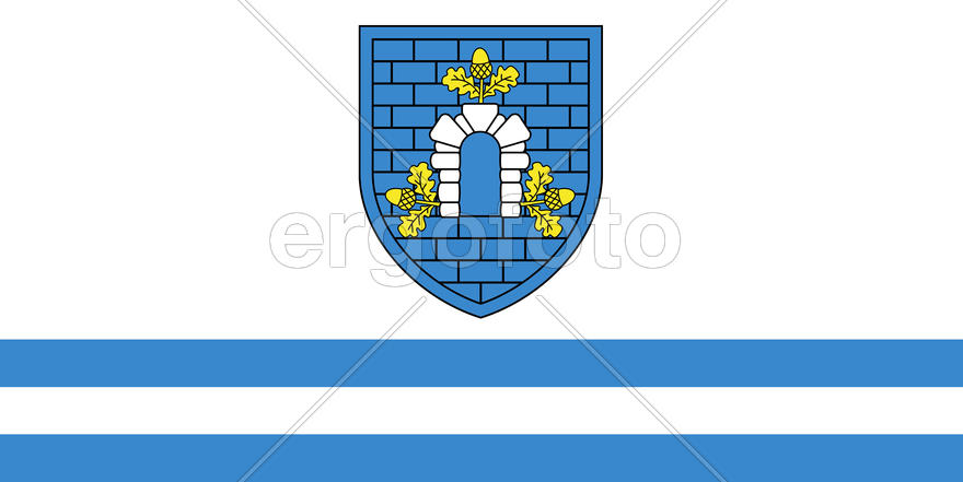 Флаг города Дубровно (Dubrovno). Республика Беларусь