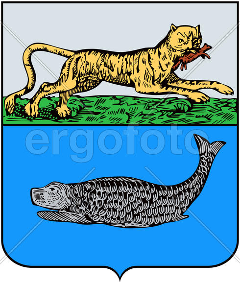 Герб поселка Усть-Камчатск (Ust-Kamchatsk). Камчатский край, 1790 г.