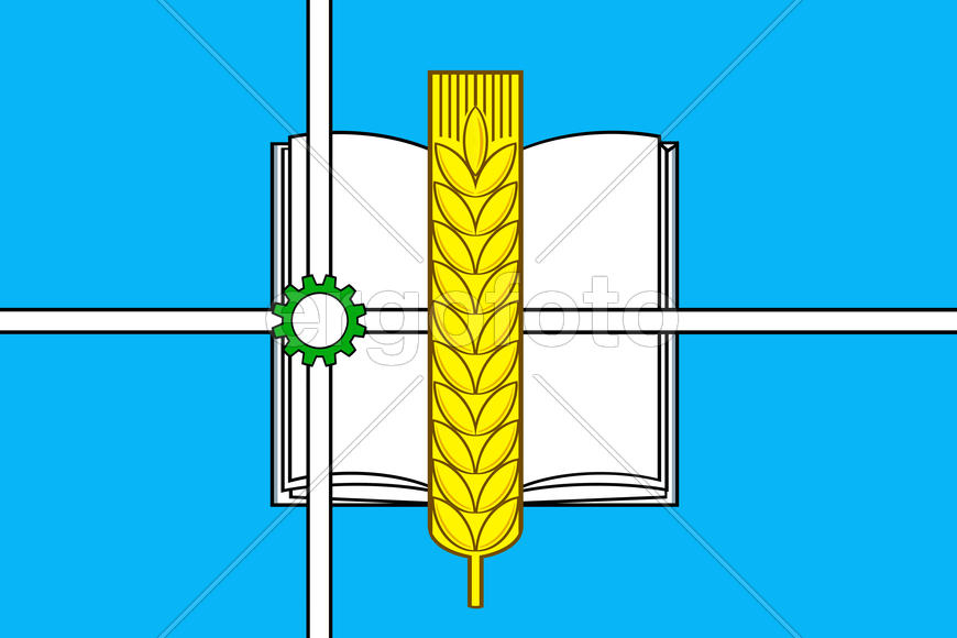Флаг города Зерноград.Ростовская область