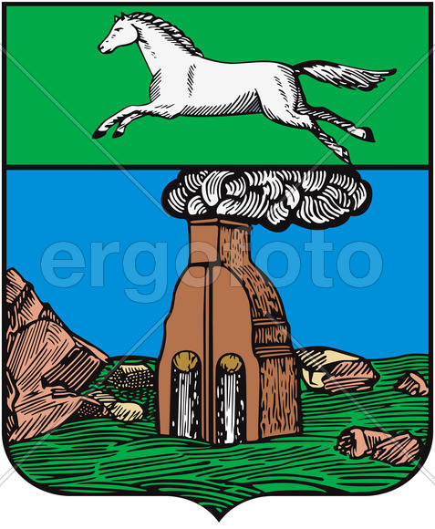 Исторический герб города Барнаула (Barnaul) 1846 г.