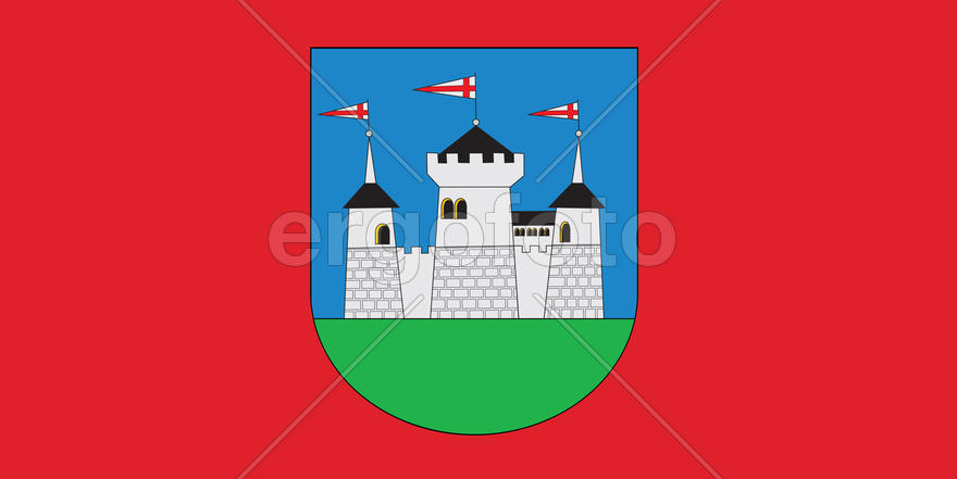 Флаг города Мядель (Myadel). Беларусь