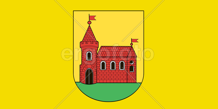 Флаг городского поселка Глуск (Glusk). Беларусь