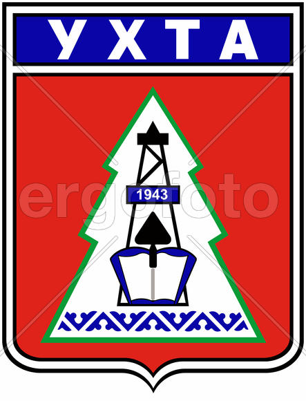 Герб города Ухта (Ukhta). Республика Коми