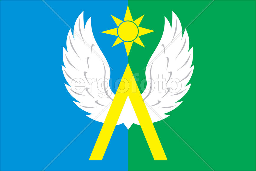 Флаг Луховицкого района.Московская область