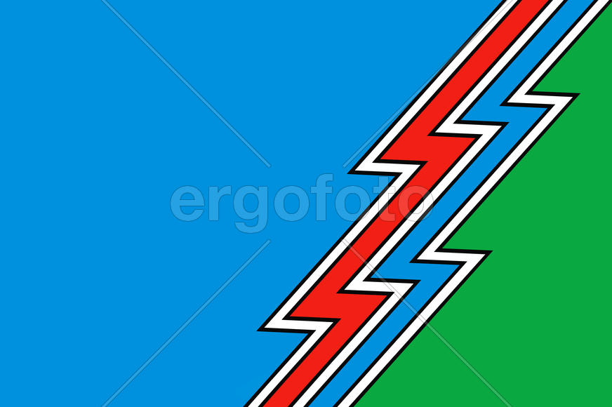 Флаг города Усть-Илимск (Ust-Ilimsk). Иркутская область