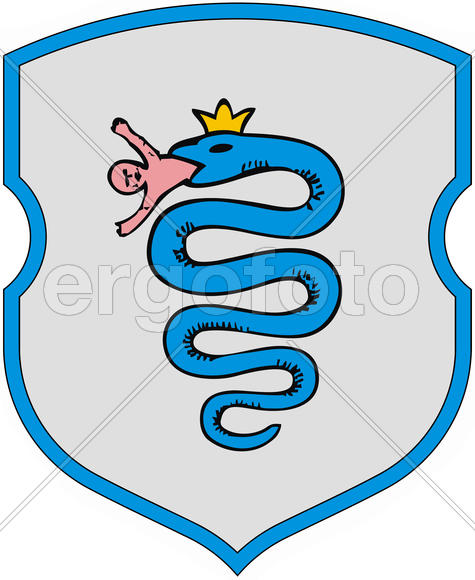 Герб города Пружаны (Pruzhany). Республика Беларусь