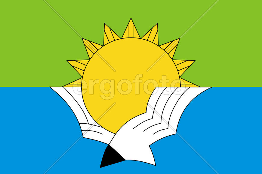 Флаг города Волгореченск (Volgorechensk). Костромская область