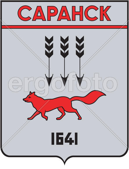 Герб города Саранск. Мордовия.