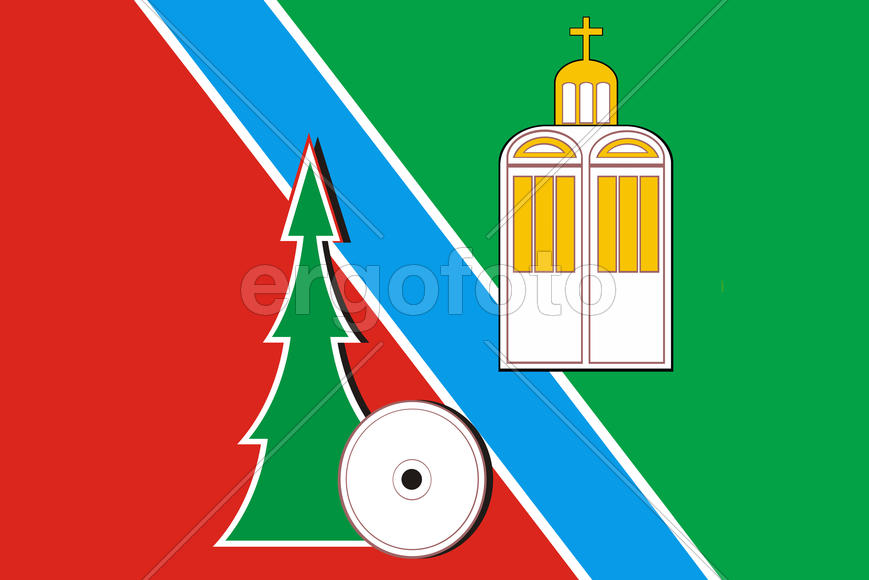 Флаг города Коряжма (Koryazhma). Архангельская область