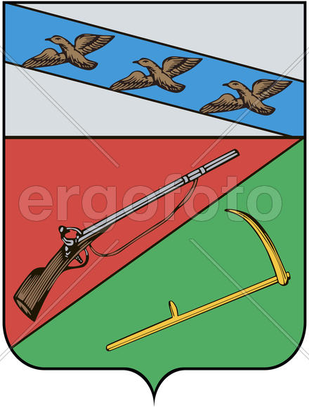 Герб поселка городского типа Тим. Курская область