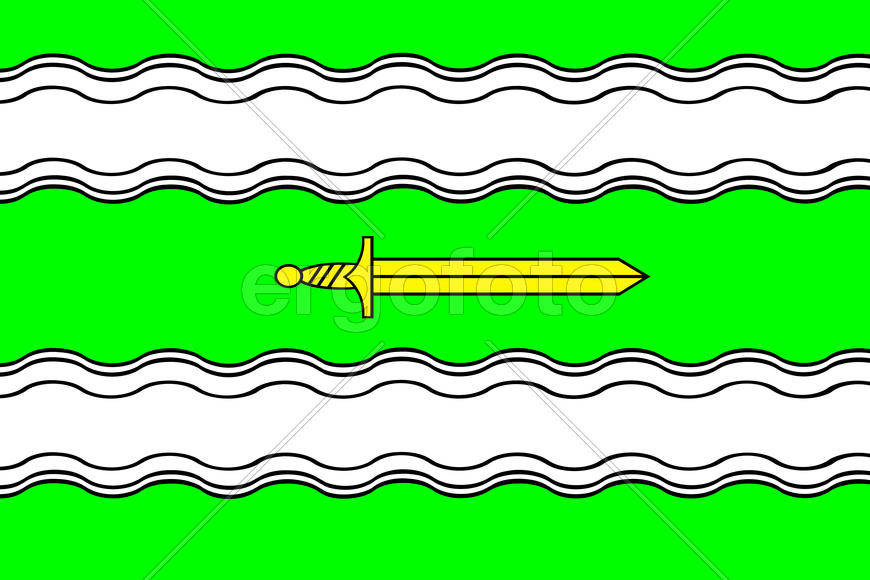 Флаг поселка городского типа Прохоровка (Prokhorovka). Белгородская область
