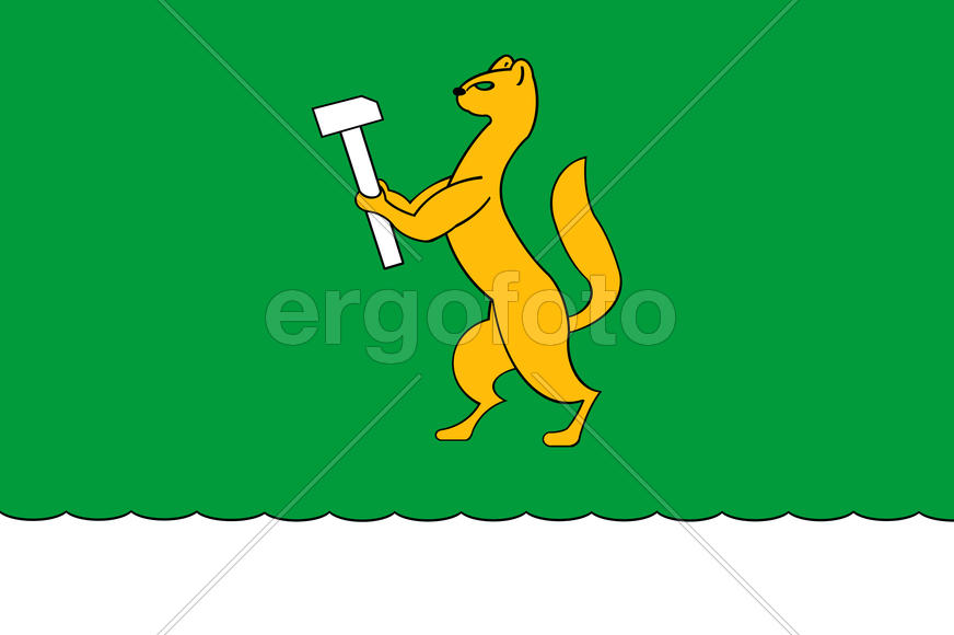 Флаг города Белорецк (Beloretsk). Башкортостан