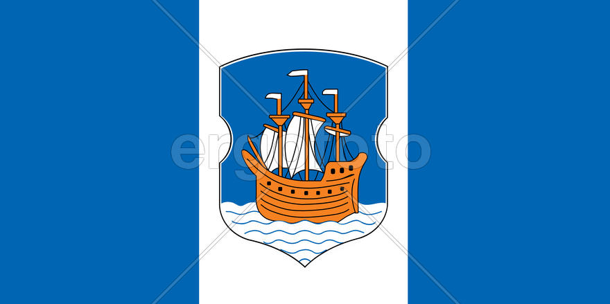 Флаг города Полоцка (Polotsk, Polatsk). Республика Беларусь