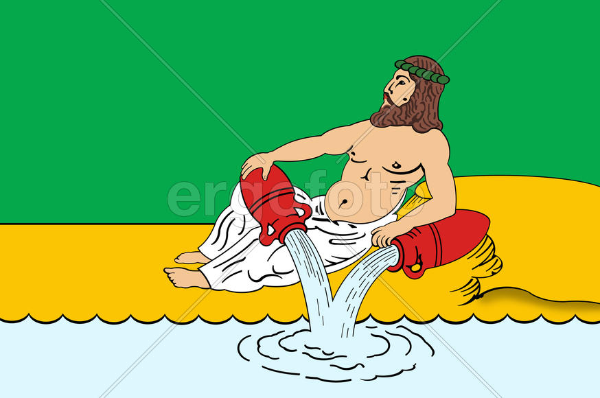 Флаг города Великого Устюга (Veliky Ustyug). Вологодская область