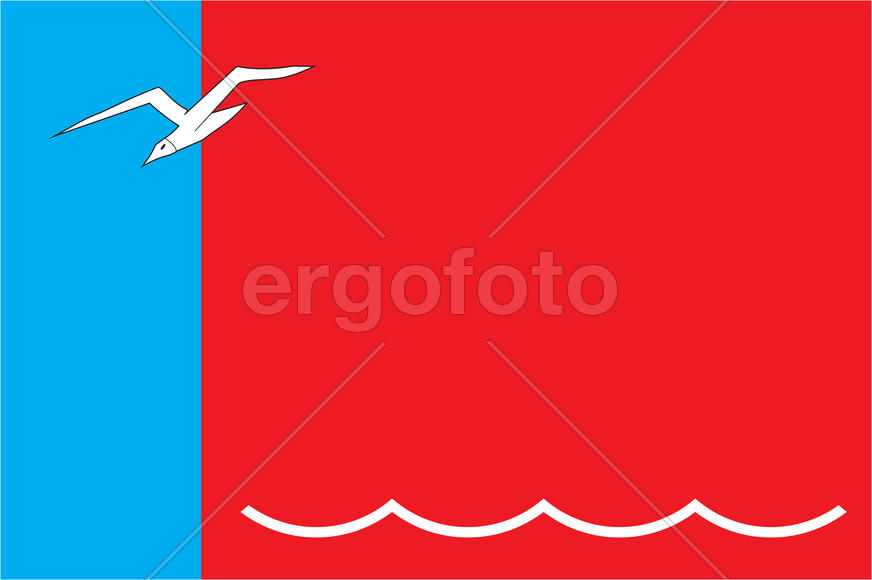 Флаг города Лобня.Московская область