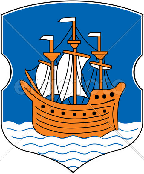 Герб города Полоцка (Polotsk, Polatsk). Республика Беларусь