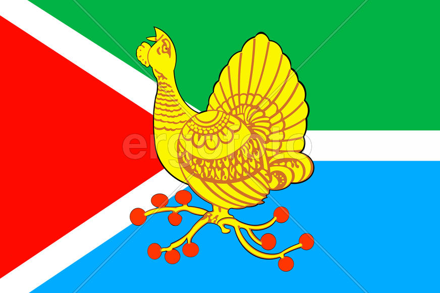 Флаг города Сосногорск (Sosnogorsk). Республика Коми